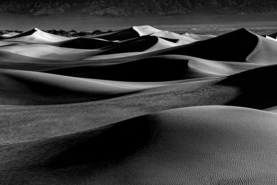 Desert Lines And Light And Shadow Photograph by Lipinghu