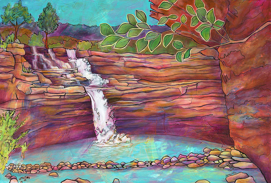 Desert Oasis Painting by Darcy Lee Saxton