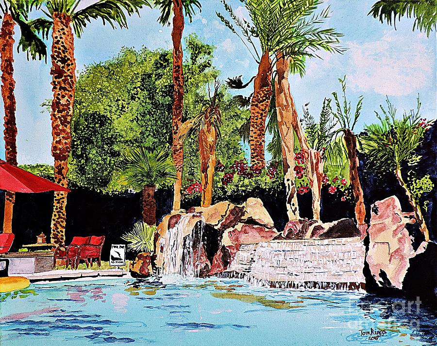 Desert Oasis Painting by Tom Riggs