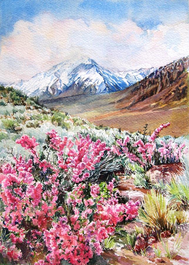 Eastern Sierra Painting - Desert Peach by Lynn Marit Peterson
