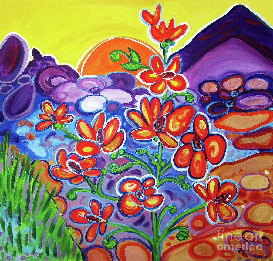 Desert Poppies Painting by Rachel Houseman