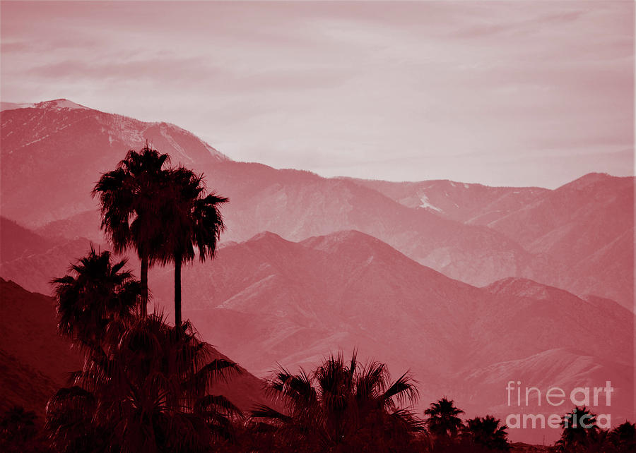Mountain Photograph - Desert Series - San Gorgonio Pass Red by Lee Antle