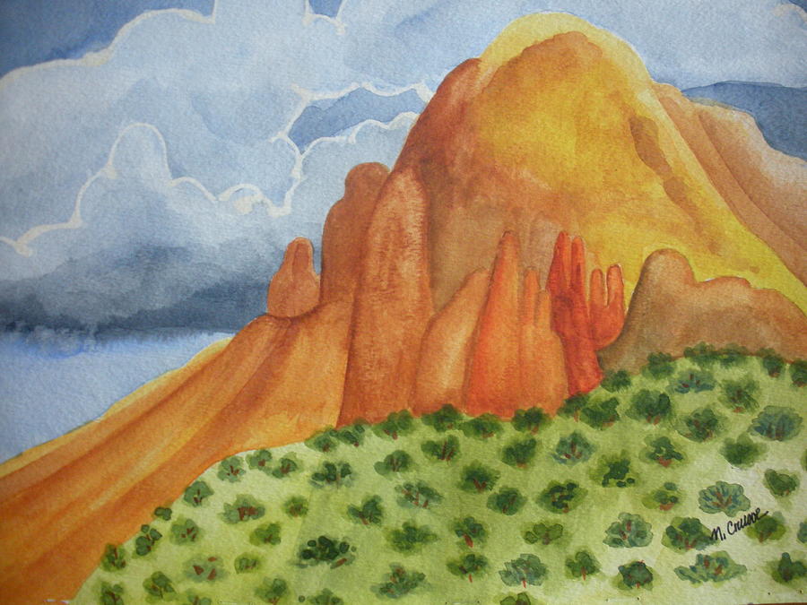 Desert Sky Painting by Margaret Crusoe