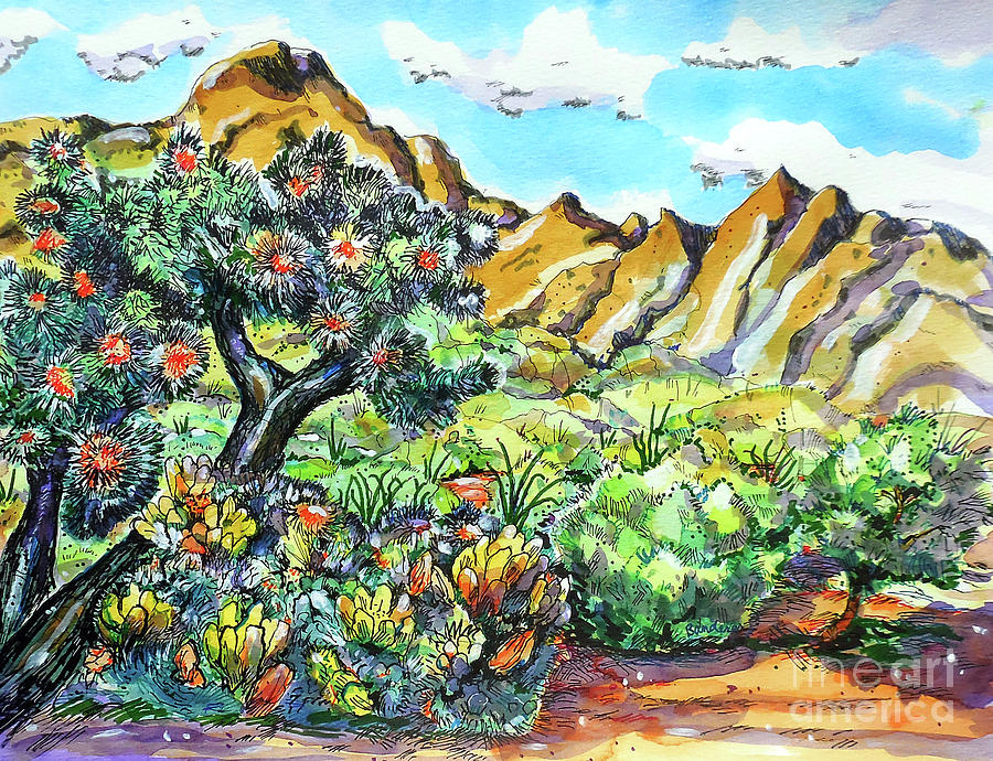 Desert Spring Painting by Terry Banderas