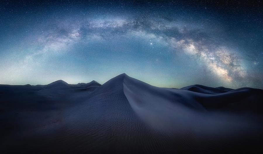 Desert Starry Sky Photograph by Yuan Cui