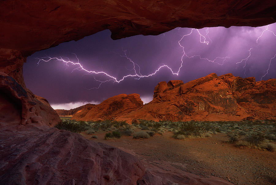Landscape Photograph - Desert Storm by Darren White Photography