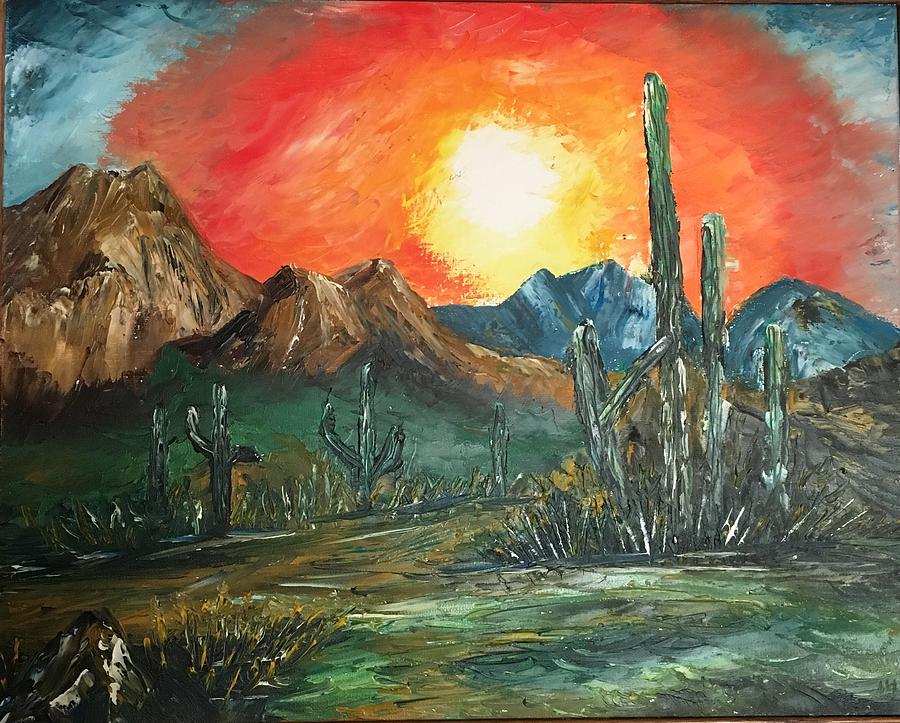 Desert Sunset Painting by Bobby Goldsboro - Fine Art America