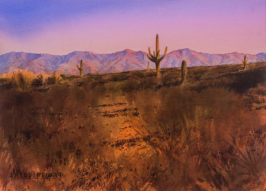 Sunset Painting - Desert Sunset by Scott Anthony