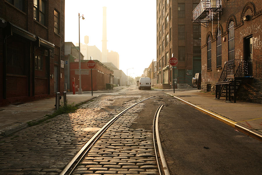 Deserted Brooklyn Dumbo Cobblestone Photograph by Cribbvisuals