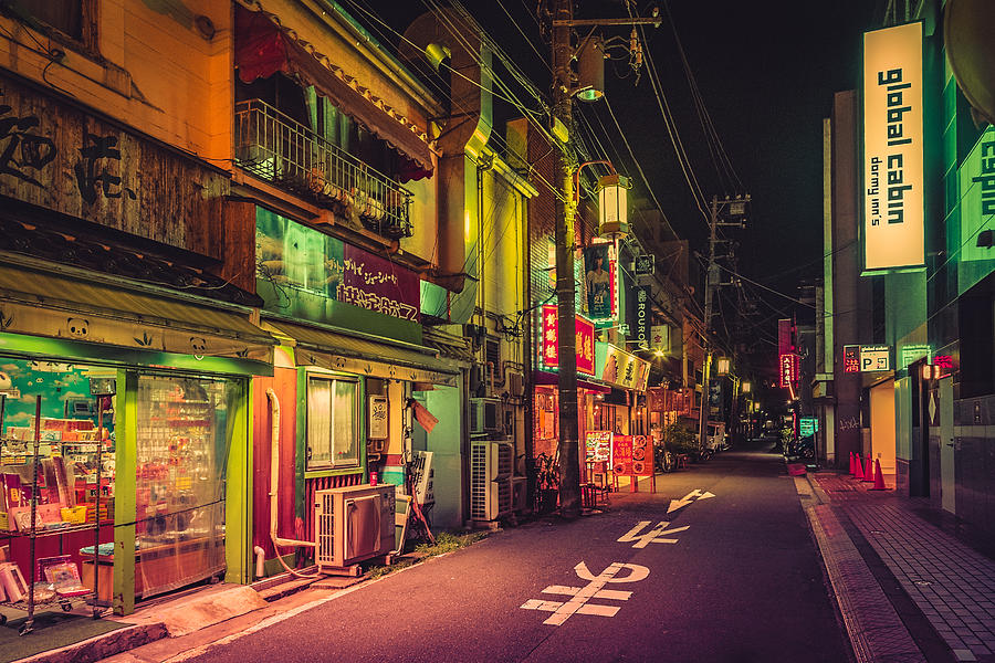 Deserted Japan Street Photograph by Anthony Presley - Fine Art America