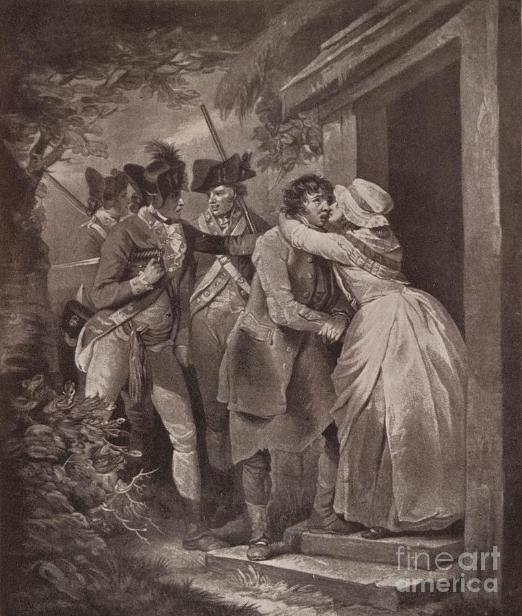 Deserter Taking Leave Of His Wife, 1791 Drawing by Print Collector