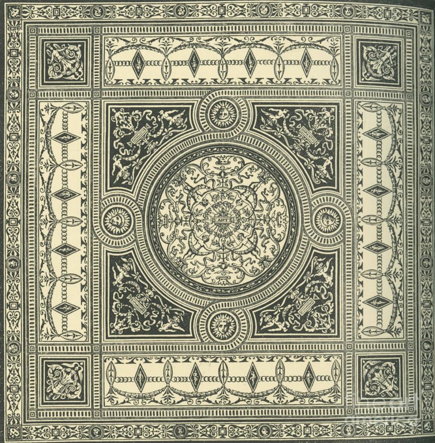 Design For A Ceiling Drawing by Print Collector