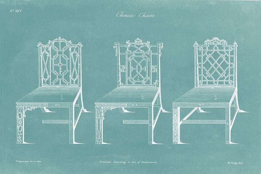 Furniture Painting - Design For A Chair I by Thomas Chippendale