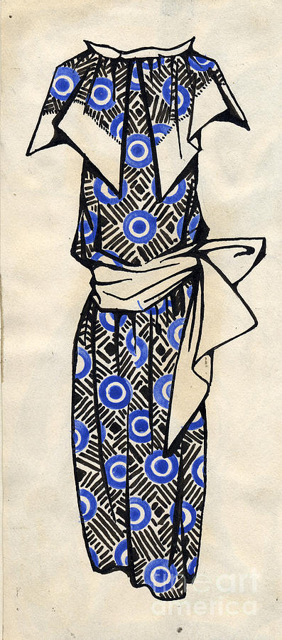 Design For A Dress Drawing by Heritage Images