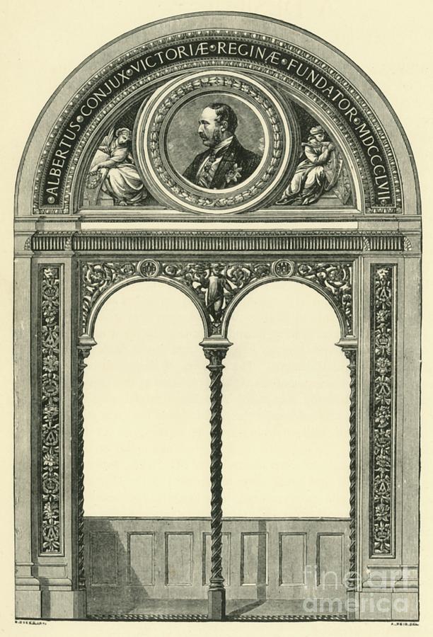 Design For A Lunette With Portrait Drawing by Print Collector