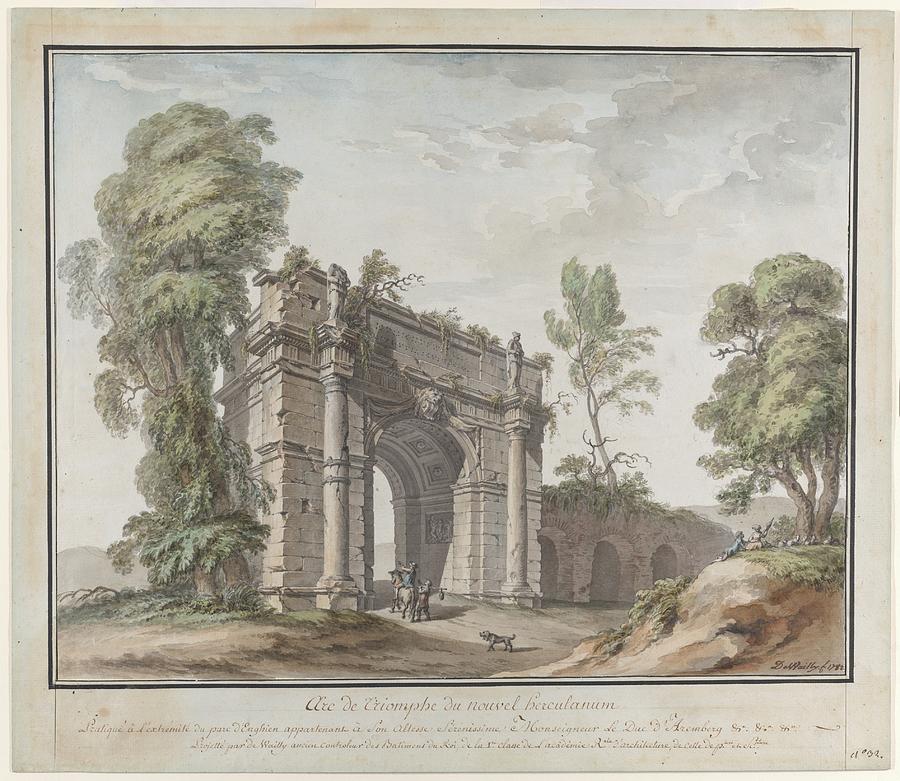 Design For A Triumphal Arch For The Gardens At Chateau Painting by ...