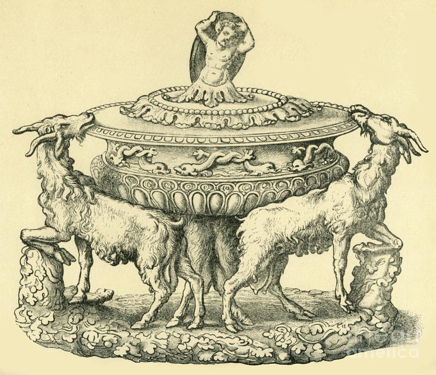 Design For A Tureen Or Salt Cellar Drawing by Print Collector