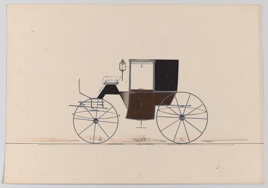 Design for Brougham unnumbered  ca. 1870 Painting by MotionAge Designs