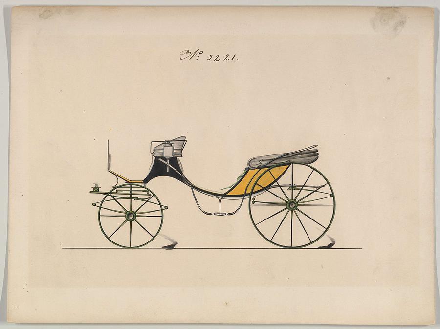 Design for Cabriolet or Victoria, no. 3221 Brewster and Co. American, New York Painting by Brewster and Co