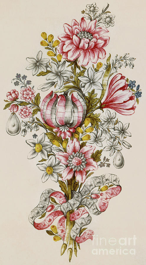Design for sprays of flowers Painting by Italian School