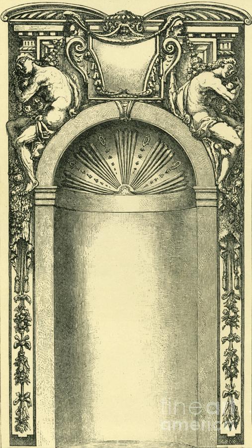 London Drawing - Design For The Decoration Of A Niche by Print Collector
