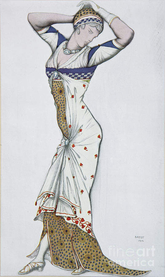 Design Of A Modern Dress, 1910s. Artist Drawing by Heritage Images