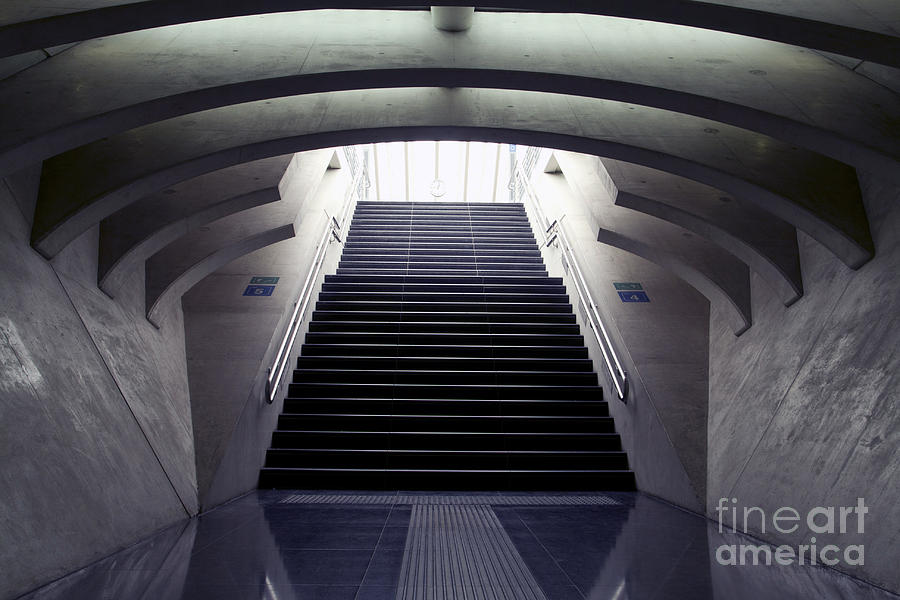 Concrete Photograph - Design Stairs To The Arrival by Mauvries Concrete Photograph - Design Stairs To The Arrival by Mauvries