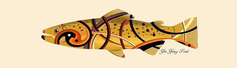 Mystic Trout- Yin and Yang Digital Art by Whispering Peaks Photography