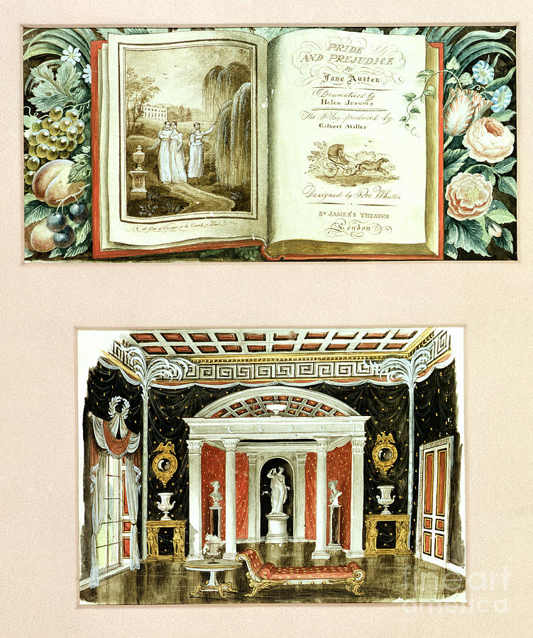 Set Design Painting - Designs For pride And Prejudice Produced At St. Jamess Theatre, February 1936 by Rex Whistler