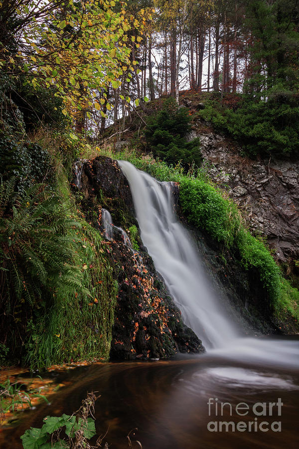 Fall Photograph - Dess Waterfall  by SJ Elliott Photography