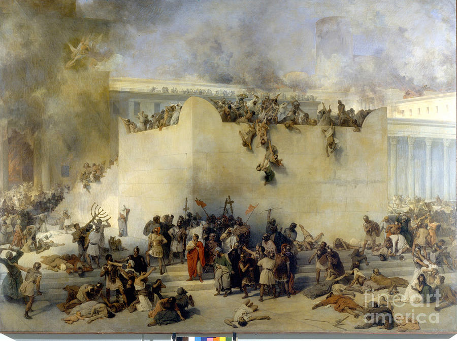 Destruction Of Jerusalem Temple. Painting By Francesco Hayez Painting ...