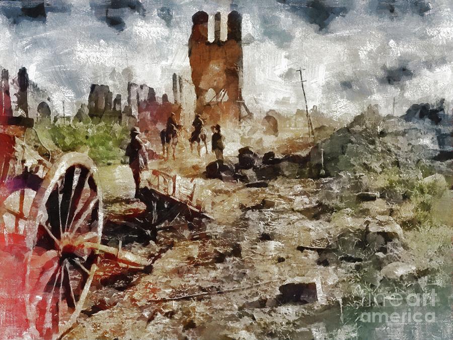 Destruction, World War One Painting by Esoterica Art Agency