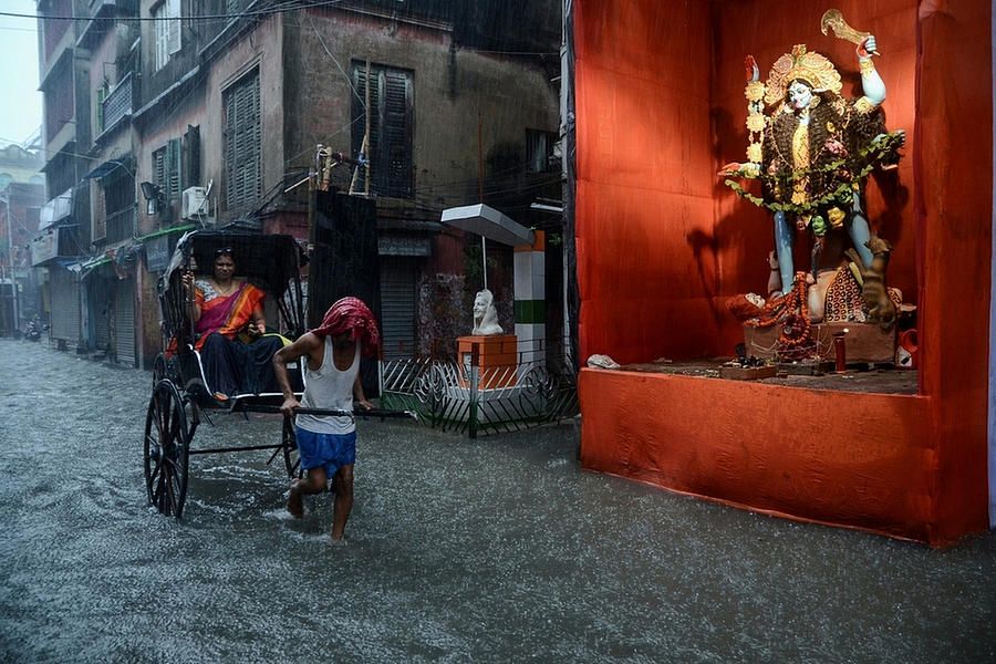 Street Photograph - Destructive Downpour by Debarshi Mukherjee Afiap Bepss Hon. Pesgspc