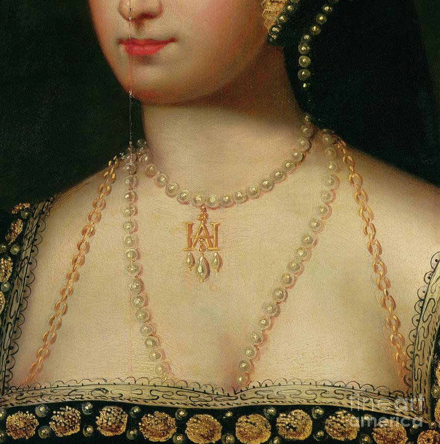 Detail From A Portrait Of Anne Boleyn by English School