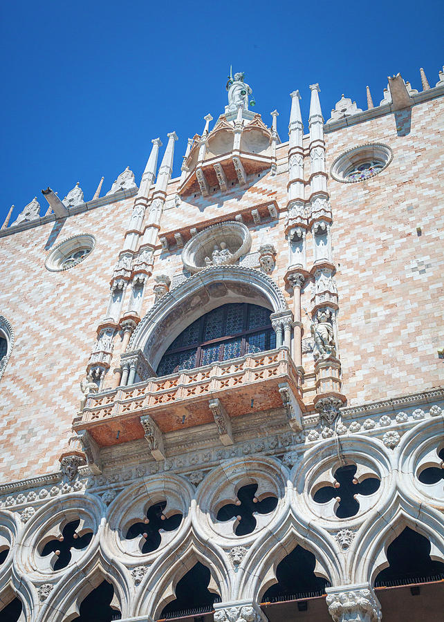 Detail from the Doges Palace Venice Photograph by Chris Dutton