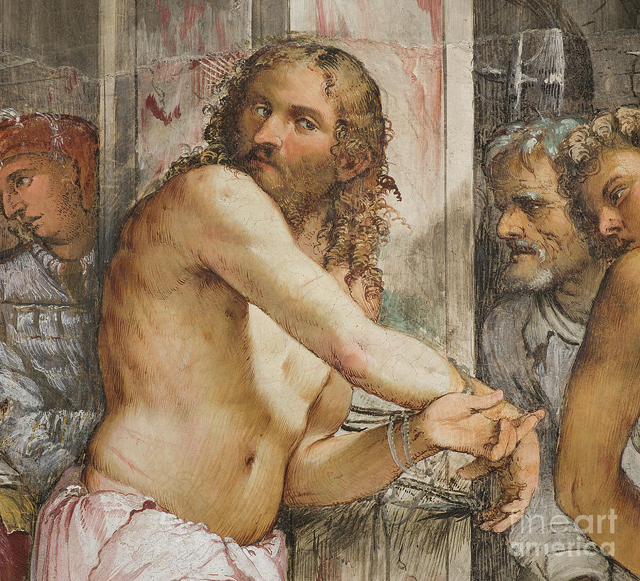 Detail From The Flagellation Of Christ Painting by Girolamo Romanino