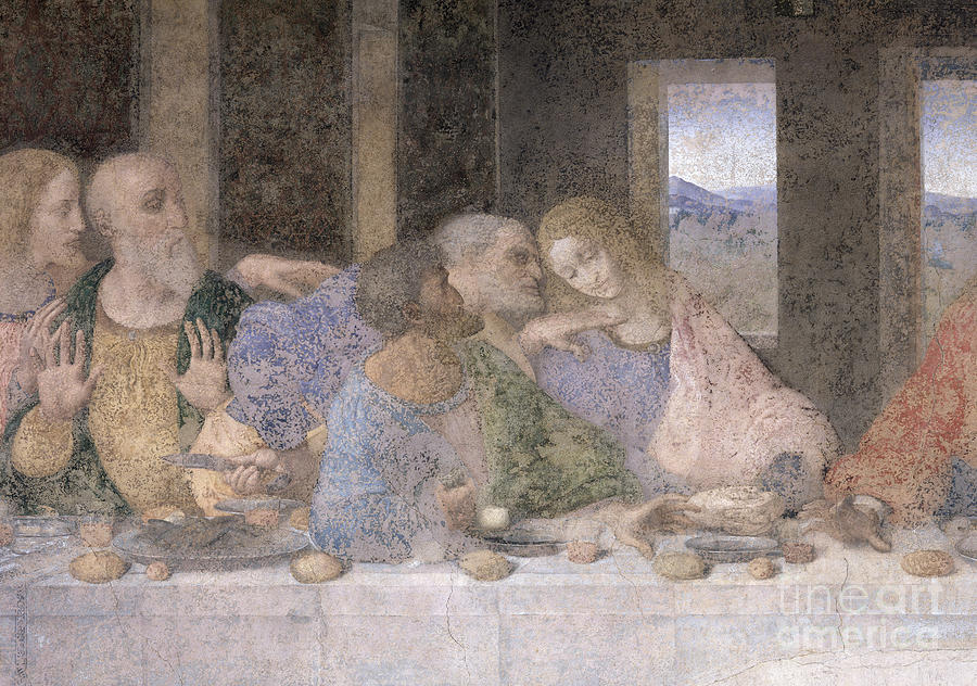 Detail From The Last Supper, Post Restoration By Da Vinci Painting by Leonardo Da Vinci
