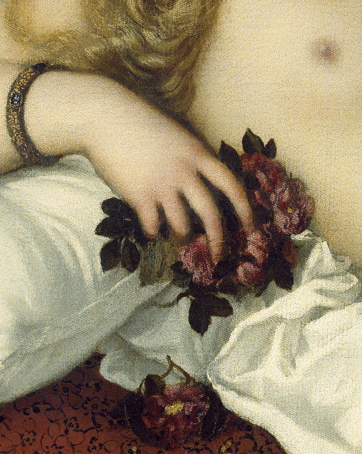 Up Movie Painting - Detail From The Venus Of Urbino By Titian by Titian