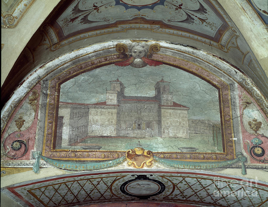 Detail Of A Ceiling, Villa Medicea Di Careggi Painting by Michelozzo Di Bartolommeo Detail Of A Ceiling, Villa Medicea Di Careggi Painting by Michelozzo Di Bartolommeo