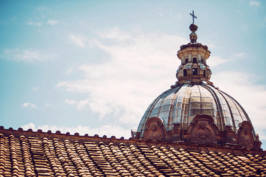Detail of a church in Rome, Italy by Eduardo Huelin Detail of a church in Rome, Italy by Eduardo Huelin