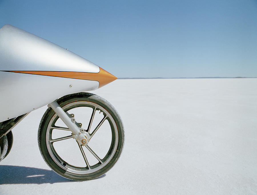 Detail Of A Racing Motorcycle On A Salt Photograph by Tobias Titz