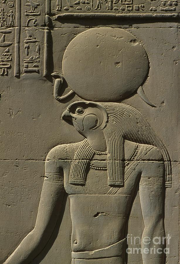 Re Photograph - Detail Of A Relief, Re by Egyptian