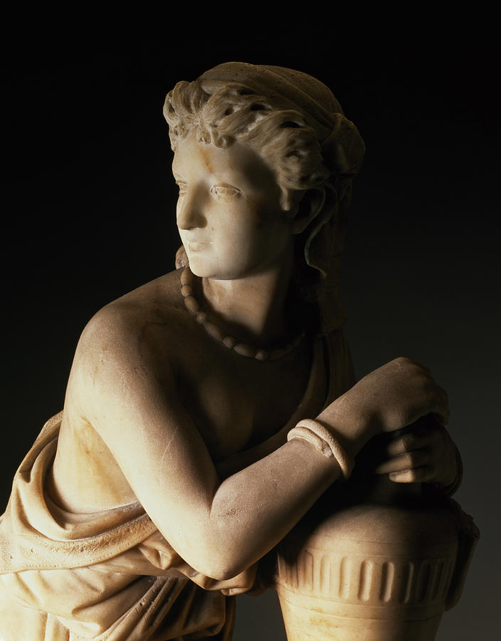 Greek Photograph - Detail Of A Statue Of Rebecca by Unknown