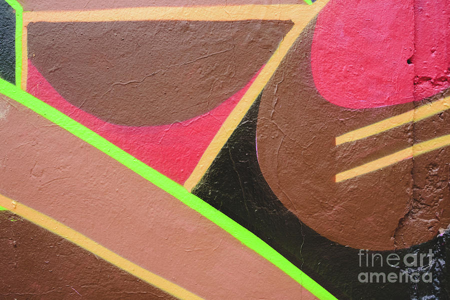 Detail of an anonymous street graffiti with many colors, cheerful urban background. Photograph by Joaquin Corbalan