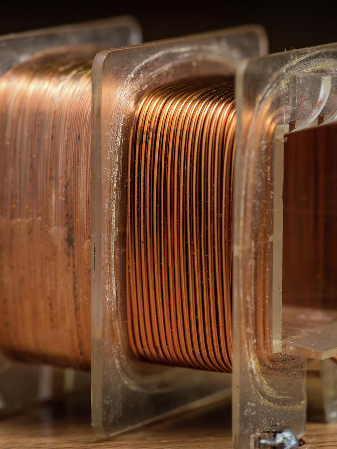 Detail Of An Electromagnetic Coil, Copper Wire Photograph