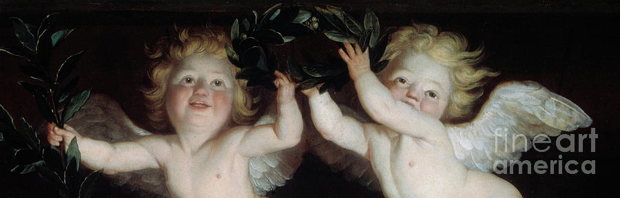 Gerrit Van Honthorst Painting - Detail of Angels by Gerrit Van Honthorst