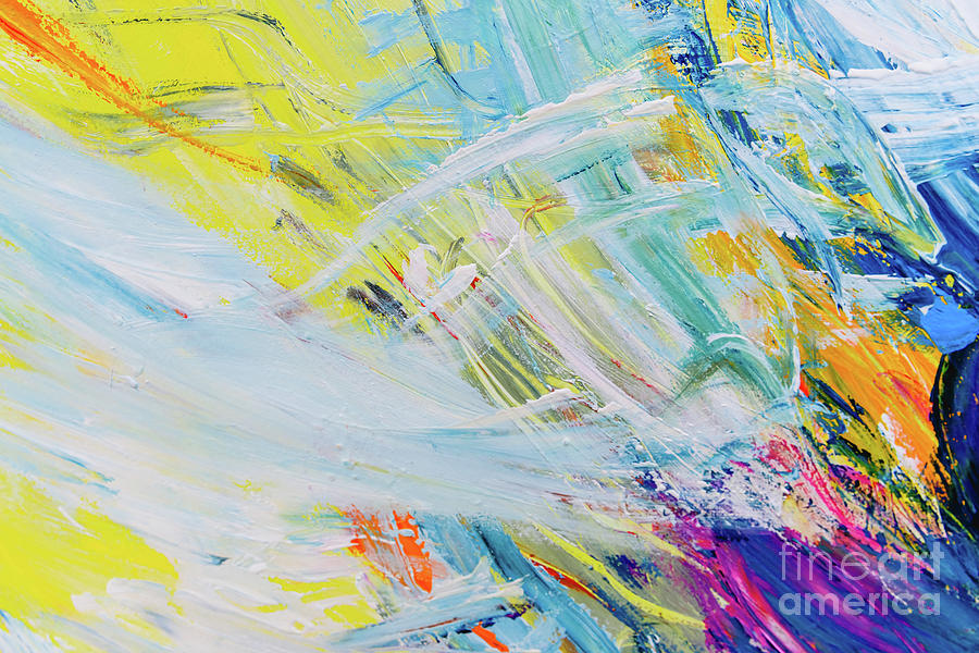 Detail of brush strokes of random colors to use as background an Painting  by Joaquin Corbalan - Fine Art America