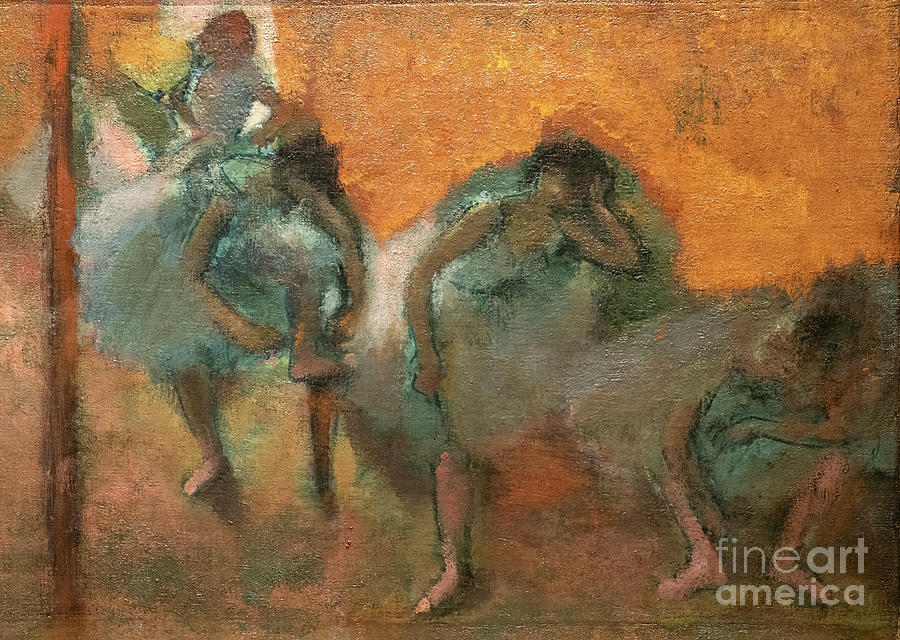 Detail Of Dancers By Edgar Degas Painting by Edgar Degas