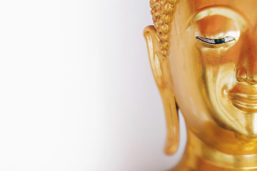 Detail Of Gold Buddha Statue Digital Art by Gavin Gough