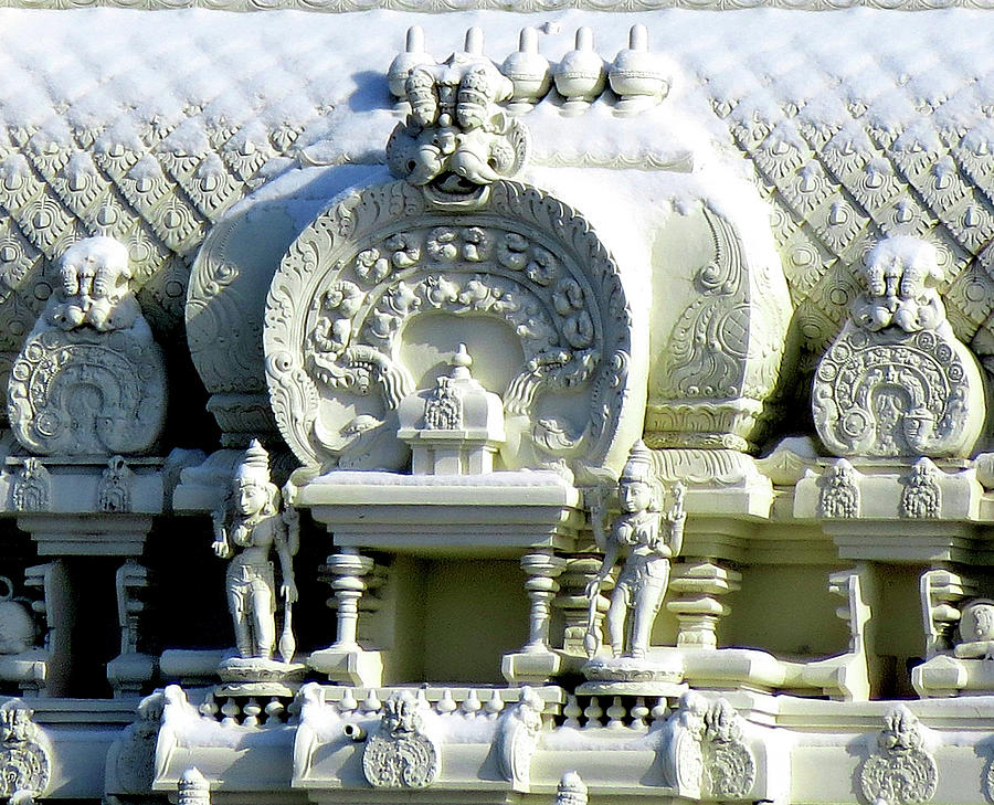 Detail of Hindu Temple of Delaware Photograph by Linda Stern